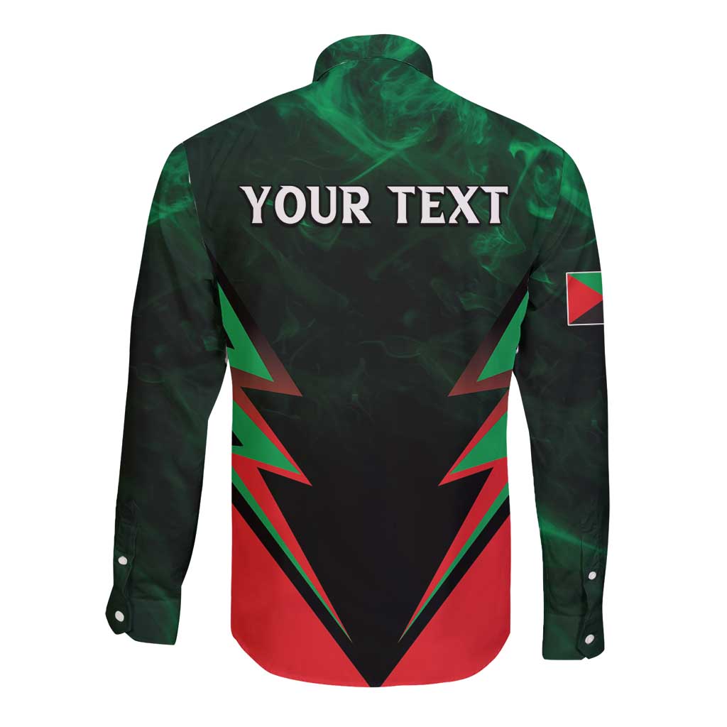 Personalized Martinique 972 Long Sleeve Button Shirt Matnik Map