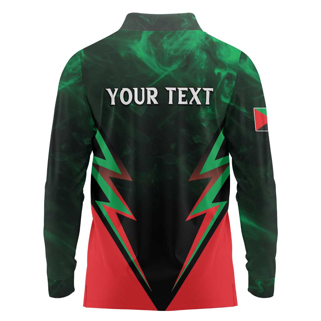 Personalized Martinique 972 Long Sleeve Polo Shirt Matnik Map