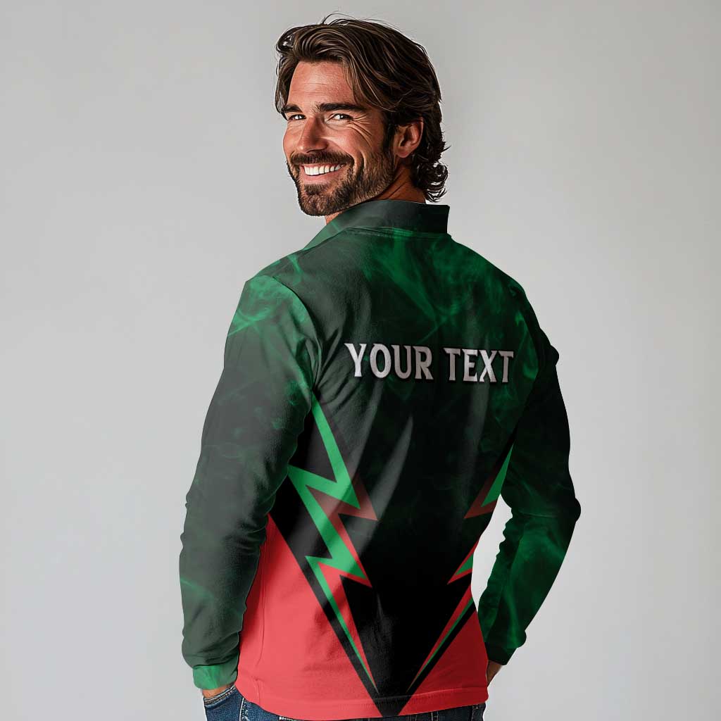 Personalized Martinique 972 Long Sleeve Polo Shirt Matnik Map