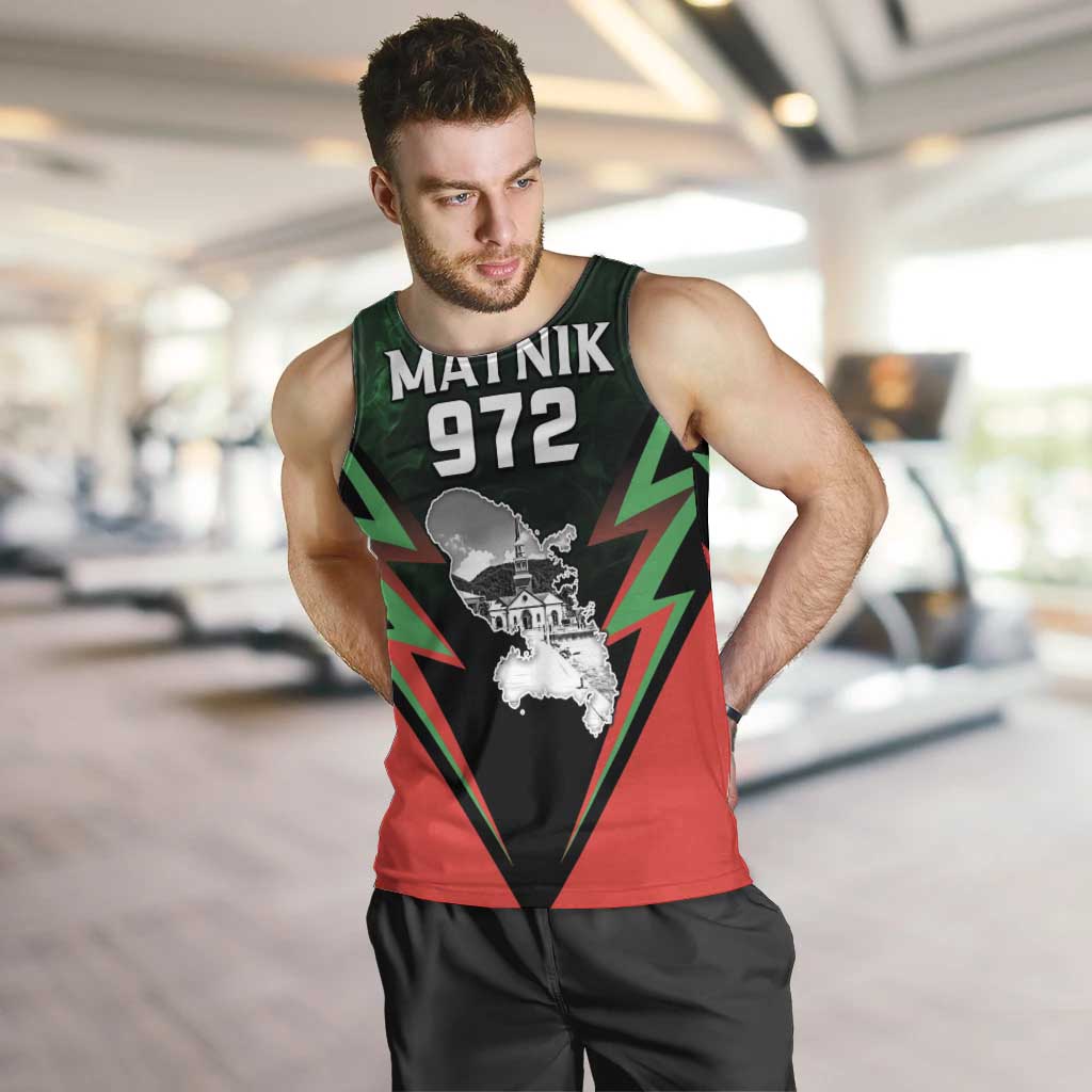 Personalized Martinique 972 Men Tank Top Matnik Map