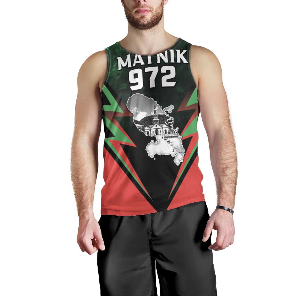Personalized Martinique 972 Men Tank Top Matnik Map