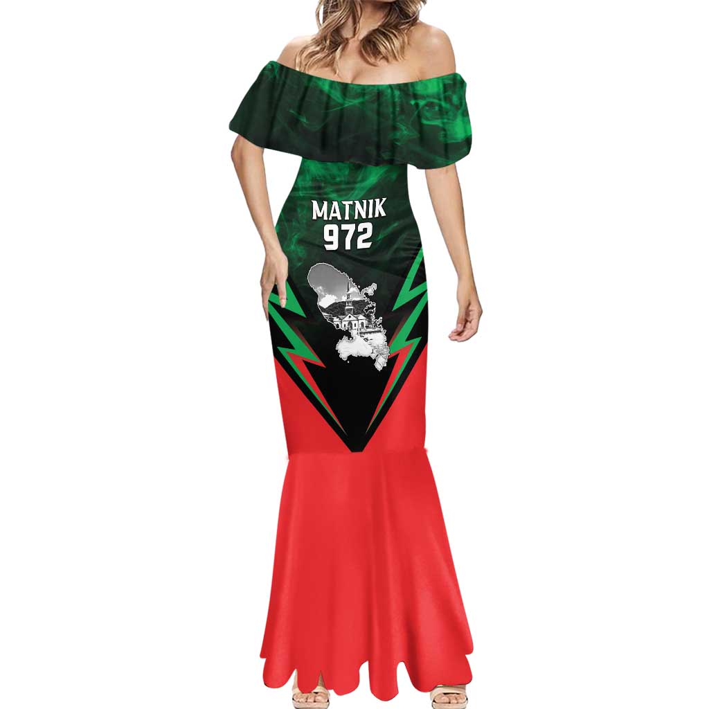 Personalized Martinique 972 Mermaid Dress Matnik Map
