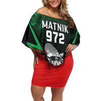 Personalized Martinique 972 Off Shoulder Short Dress Matnik Map
