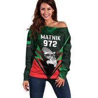 Personalized Martinique 972 Off Shoulder Sweater Matnik Map