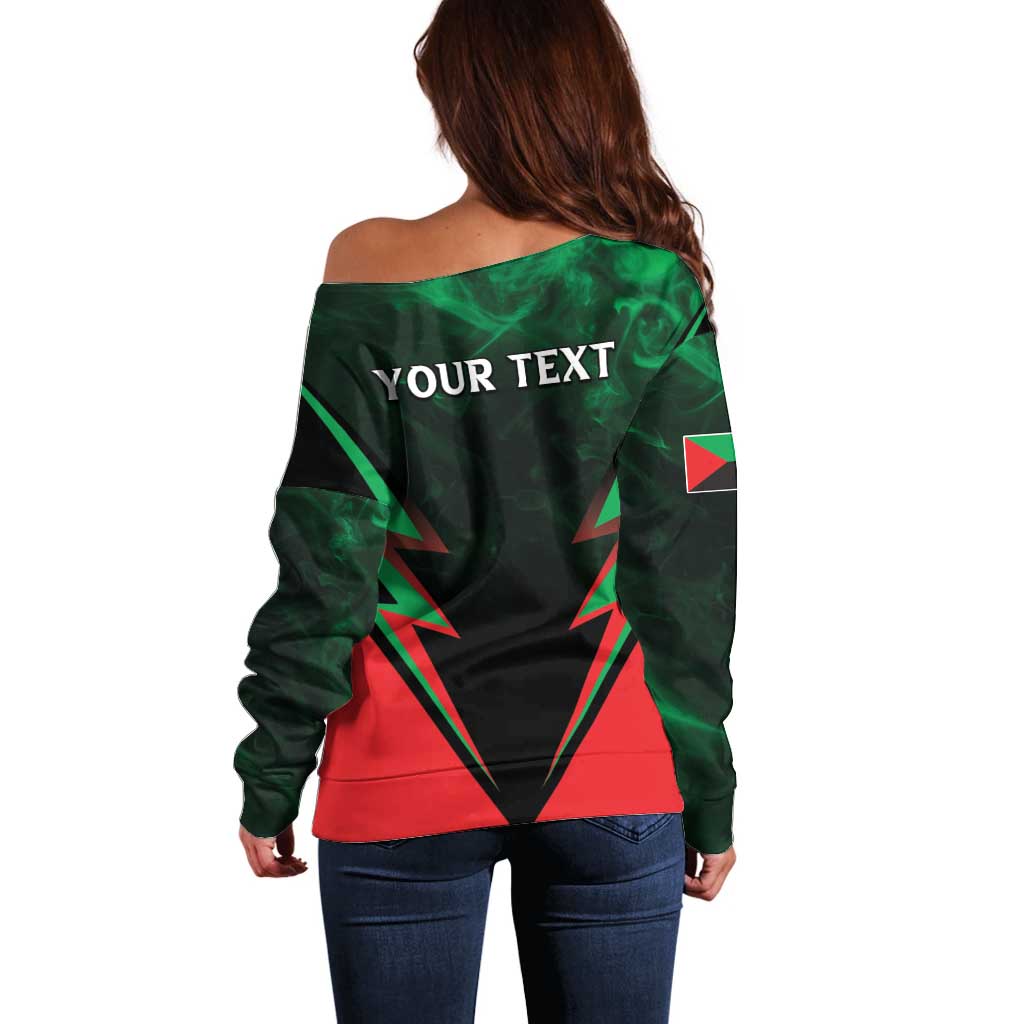 Personalized Martinique 972 Off Shoulder Sweater Matnik Map