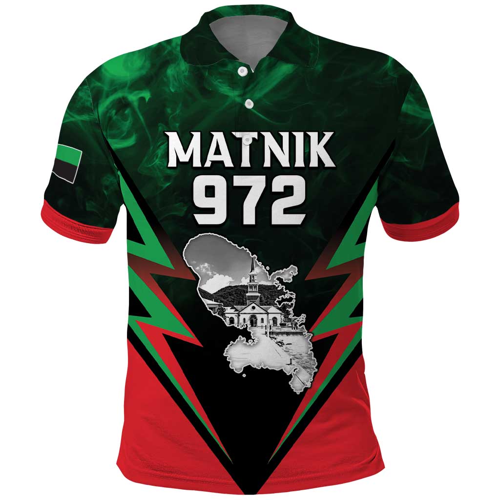 Personalized Martinique 972 Polo Shirt Matnik Map