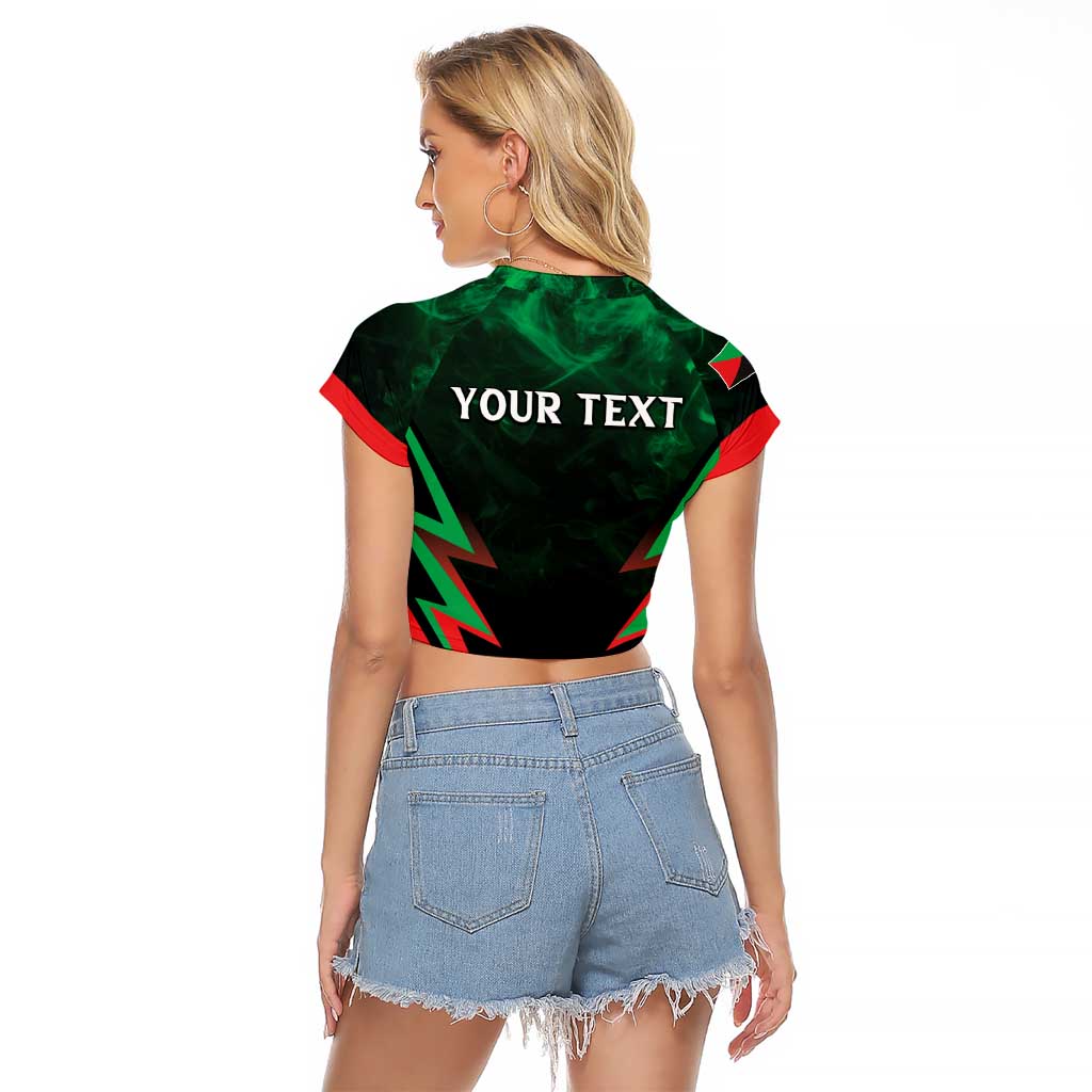 Personalized Martinique 972 Raglan Cropped T Shirt Matnik Map