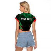 Personalized Martinique 972 Raglan Cropped T Shirt Matnik Map