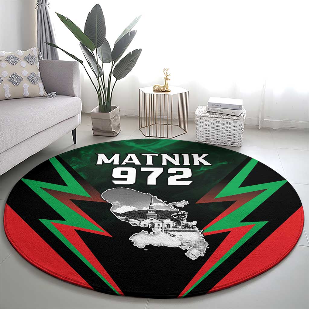 Martinique 972 Round Carpet Matnik Map