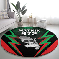 Martinique 972 Round Carpet Matnik Map