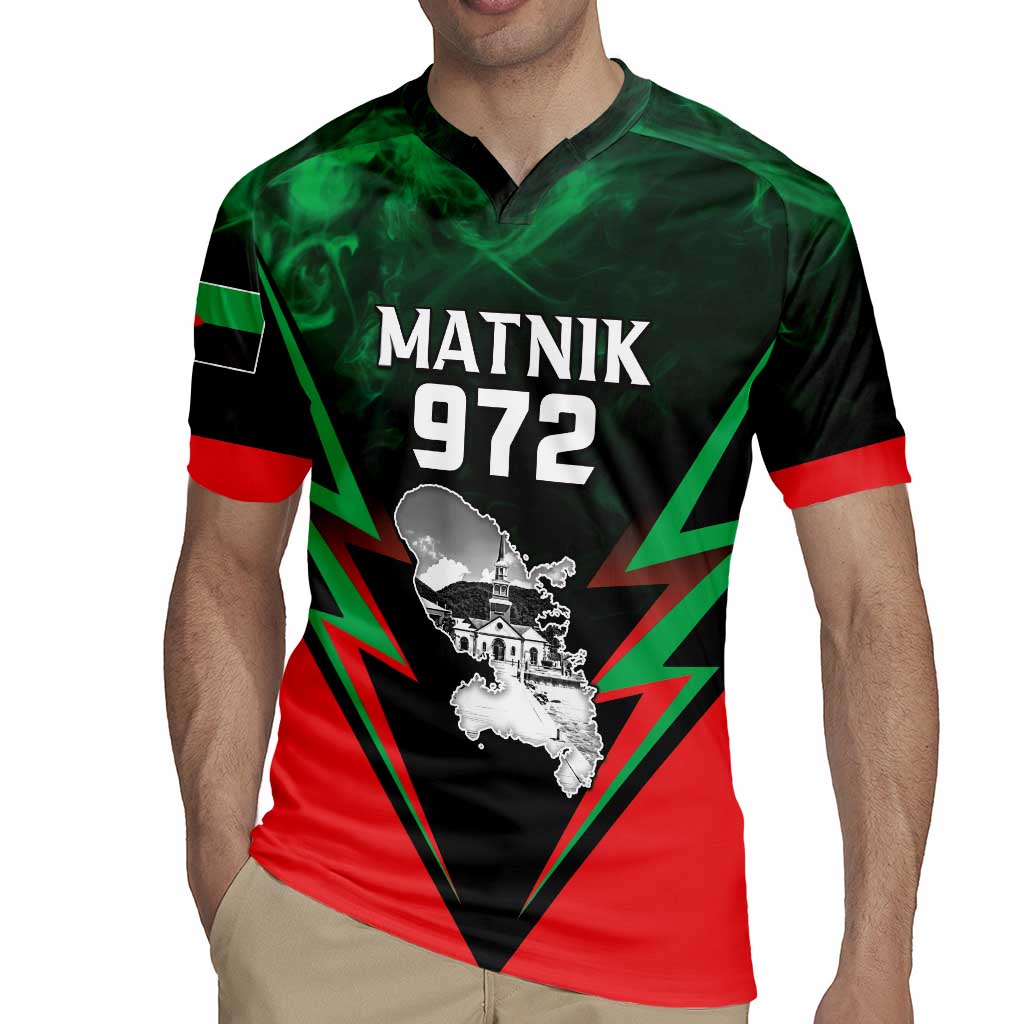 Personalized Martinique 972 Rugby Jersey Matnik Map