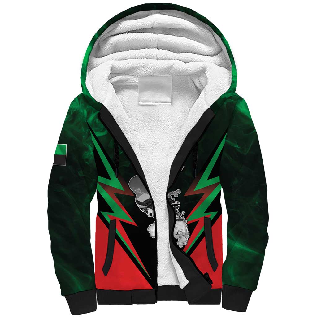 Personalized Martinique 972 Sherpa Hoodie Matnik Map