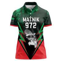 Personalized Martinique 972 Women Polo Shirt Matnik Map
