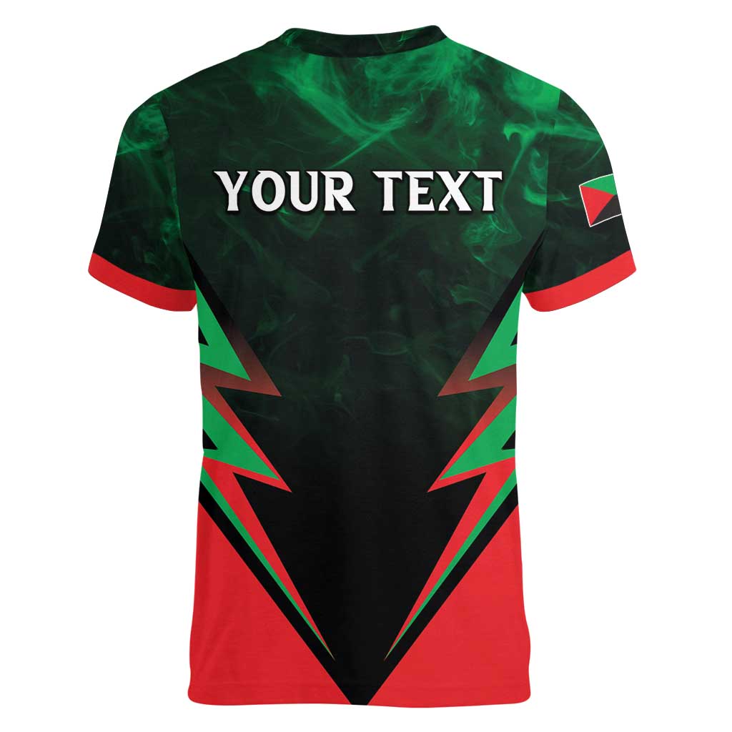 Personalized Martinique 972 Women V-Neck T-Shirt Matnik Map