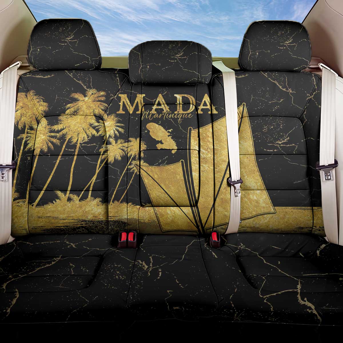 Mada Martinique Back Car Seat Cover Martinique Yole Gold