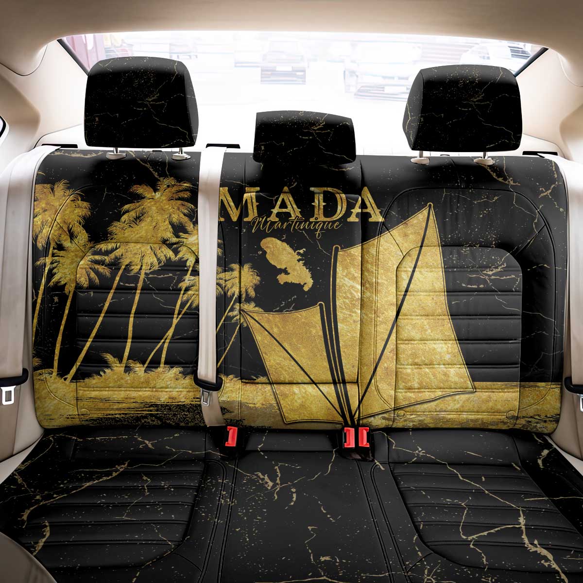 Mada Martinique Back Car Seat Cover Martinique Yole Gold