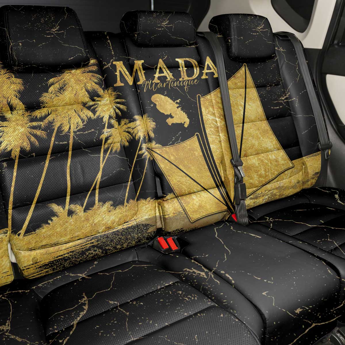 Mada Martinique Back Car Seat Cover Martinique Yole Gold