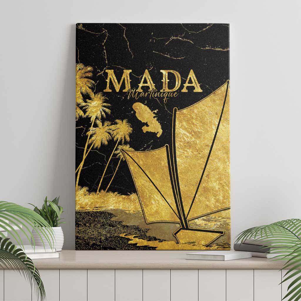 Mada Martinique Canvas Wall Art Martinique Yole Gold