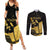 Mada Martinique Couples Matching Summer Maxi Dress and Long Sleeve Button Shirt Martinique Yole Gold