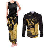 Mada Martinique Couples Matching Tank Maxi Dress and Long Sleeve Button Shirt Martinique Yole Gold