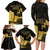 Mada Martinique Family Matching Long Sleeve Bodycon Dress and Hawaiian Shirt Martinique Yole Gold