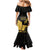 Mada Martinique Family Matching Mermaid Dress and Hawaiian Shirt Martinique Yole Gold