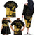 Mada Martinique Family Matching Off The Shoulder Long Sleeve Dress and Hawaiian Shirt Martinique Yole Gold