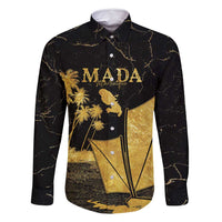 Mada Martinique Family Matching Off Shoulder Short Dress and Hawaiian Shirt Martinique Yole Gold