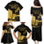 Mada Martinique Family Matching Puletasi and Hawaiian Shirt Martinique Yole Gold