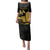 Mada Martinique Family Matching Puletasi and Hawaiian Shirt Martinique Yole Gold