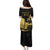 Mada Martinique Family Matching Puletasi and Hawaiian Shirt Martinique Yole Gold