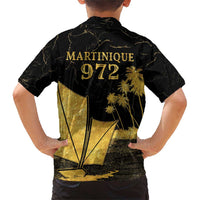 Mada Martinique Family Matching Short Sleeve Bodycon Dress and Hawaiian Shirt Martinique Yole Gold