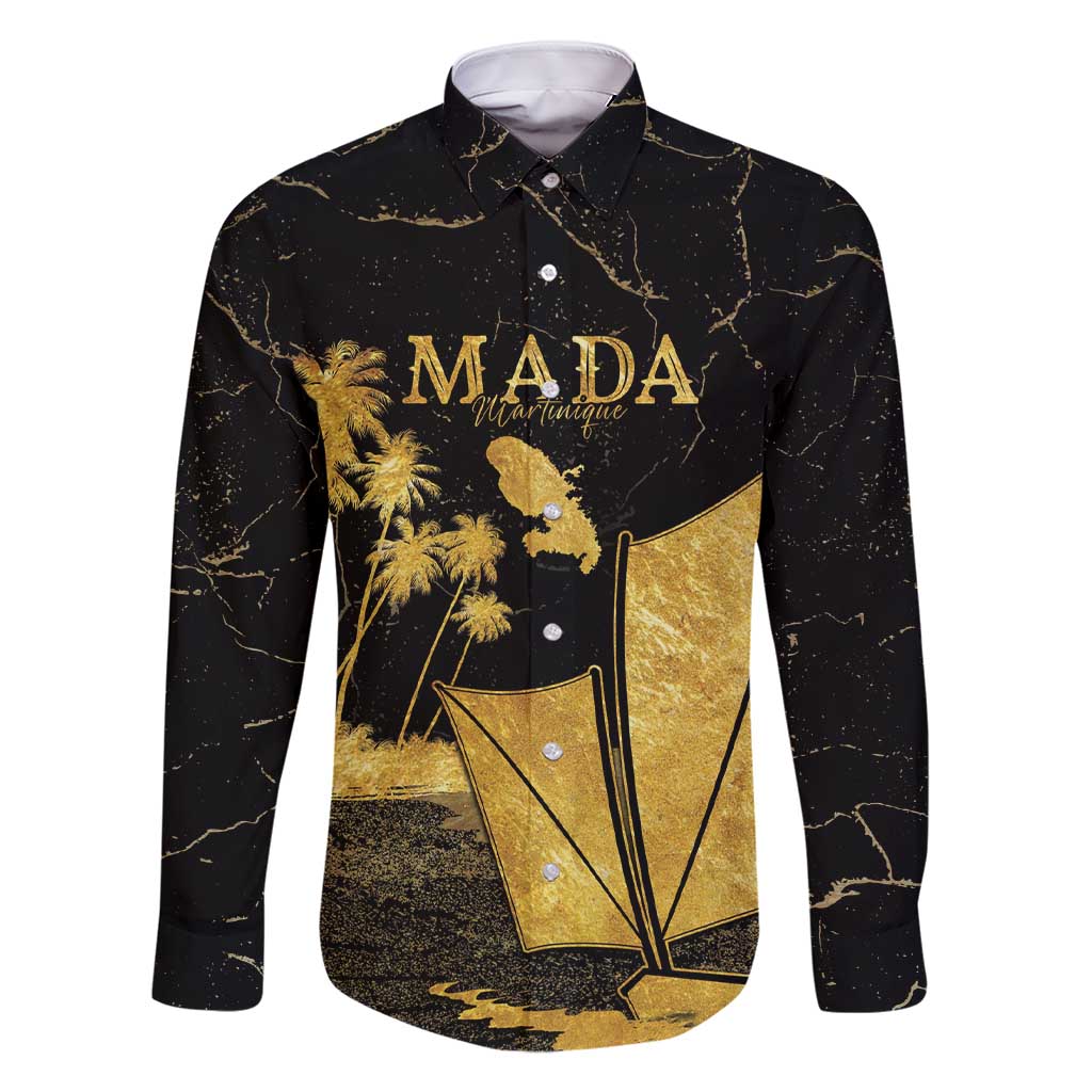 Mada Martinique Family Matching Short Sleeve Bodycon Dress and Hawaiian Shirt Martinique Yole Gold