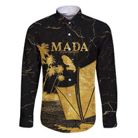 Mada Martinique Family Matching Short Sleeve Bodycon Dress and Hawaiian Shirt Martinique Yole Gold