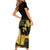 Mada Martinique Family Matching Short Sleeve Bodycon Dress and Hawaiian Shirt Martinique Yole Gold