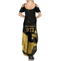 Mada Martinique Family Matching Summer Maxi Dress and Hawaiian Shirt Martinique Yole Gold