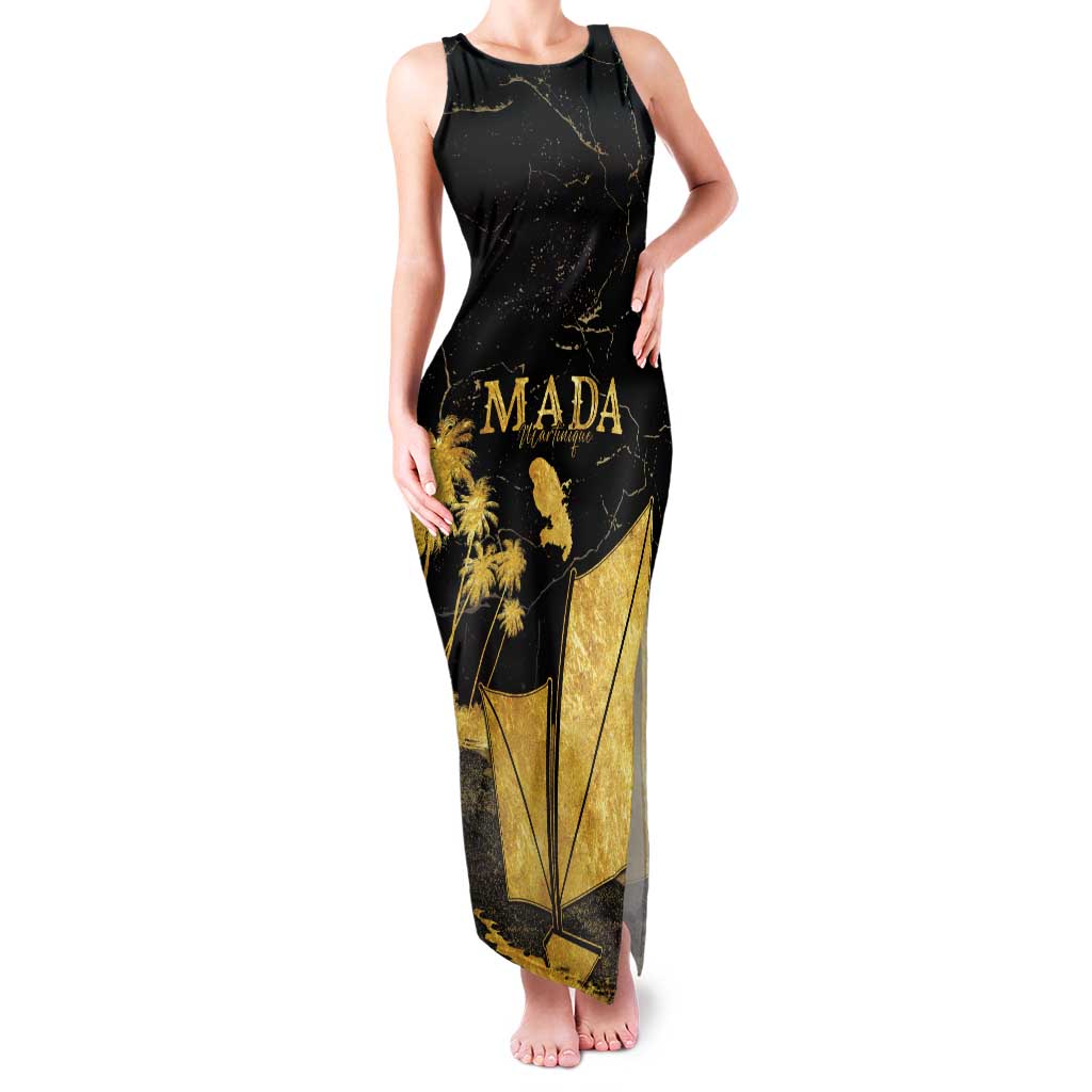 Mada Martinique Family Matching Tank Maxi Dress and Hawaiian Shirt Martinique Yole Gold