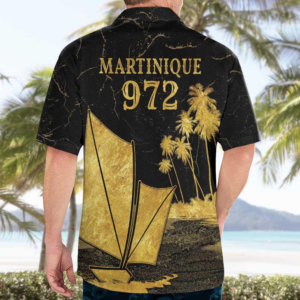 Mada Martinique Hawaiian Shirt Martinique Yole Gold