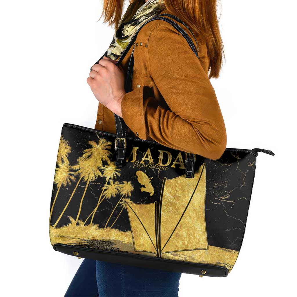 Mada Martinique Leather Tote Bag Martinique Yole Gold