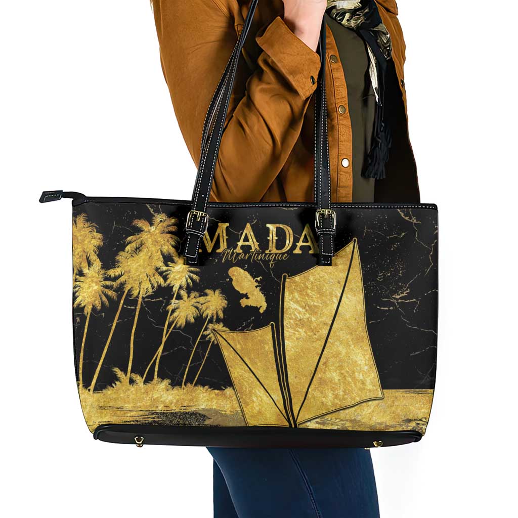Mada Martinique Leather Tote Bag Martinique Yole Gold