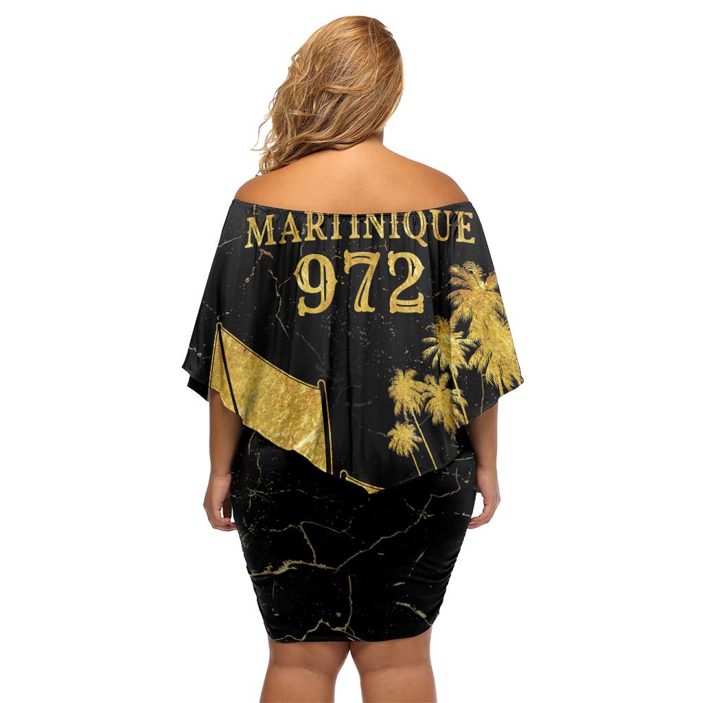 Mada Martinique Off Shoulder Short Dress Martinique Yole Gold