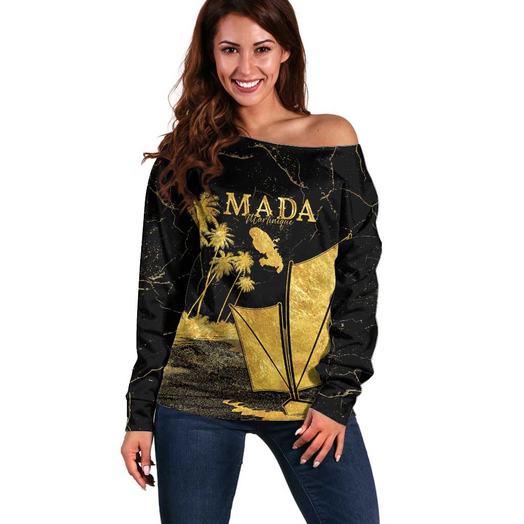 Mada Martinique Off Shoulder Sweater Martinique Yole Gold