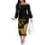 Mada Martinique Off The Shoulder Long Sleeve Dress Martinique Yole Gold