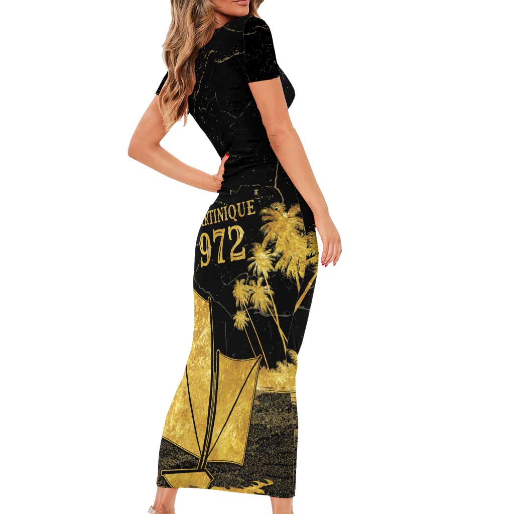 Mada Martinique Short Sleeve Bodycon Dress Martinique Yole Gold