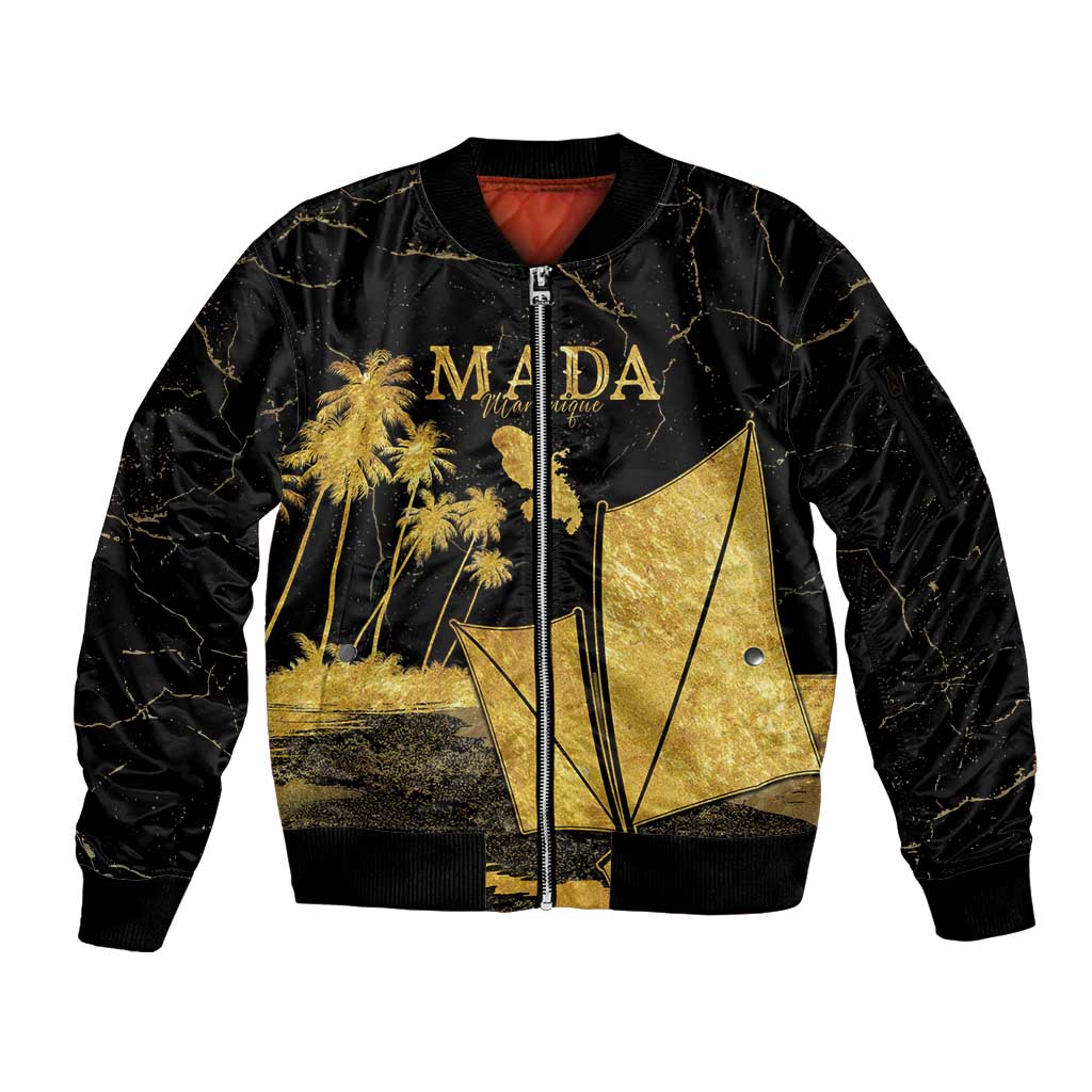 Mada Martinique Sleeve Zip Bomber Jacket Martinique Yole Gold