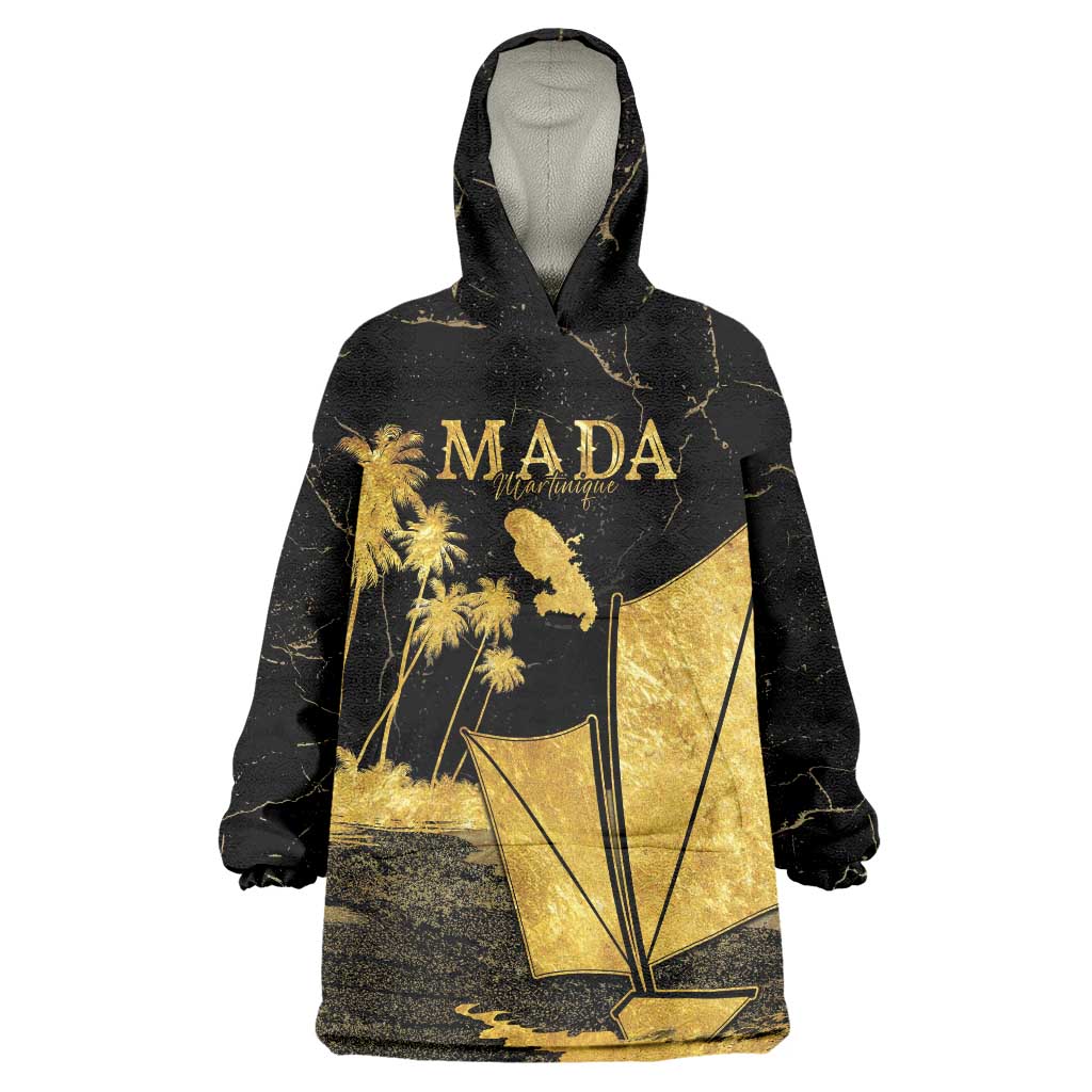 Mada Martinique Wearable Blanket Hoodie Martinique Yole Gold