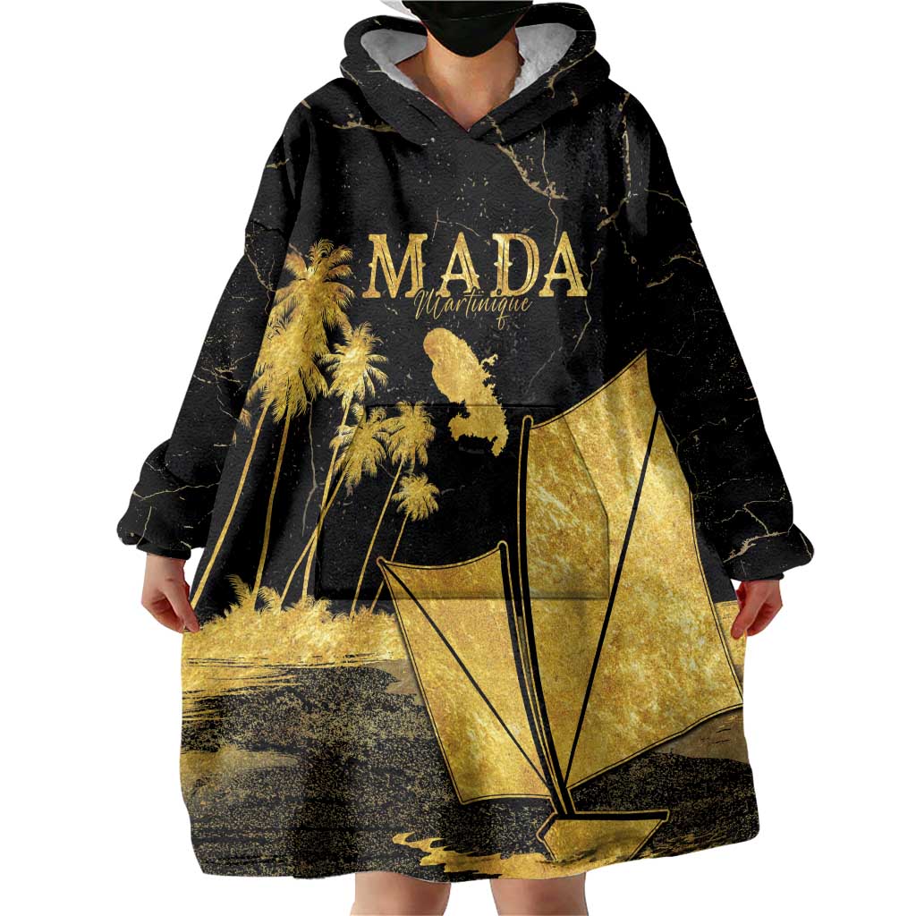 Mada Martinique Wearable Blanket Hoodie Martinique Yole Gold