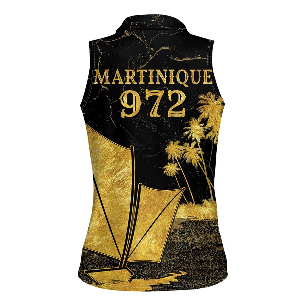 Mada Martinique Women Sleeveless Polo Shirt Martinique Yole Gold
