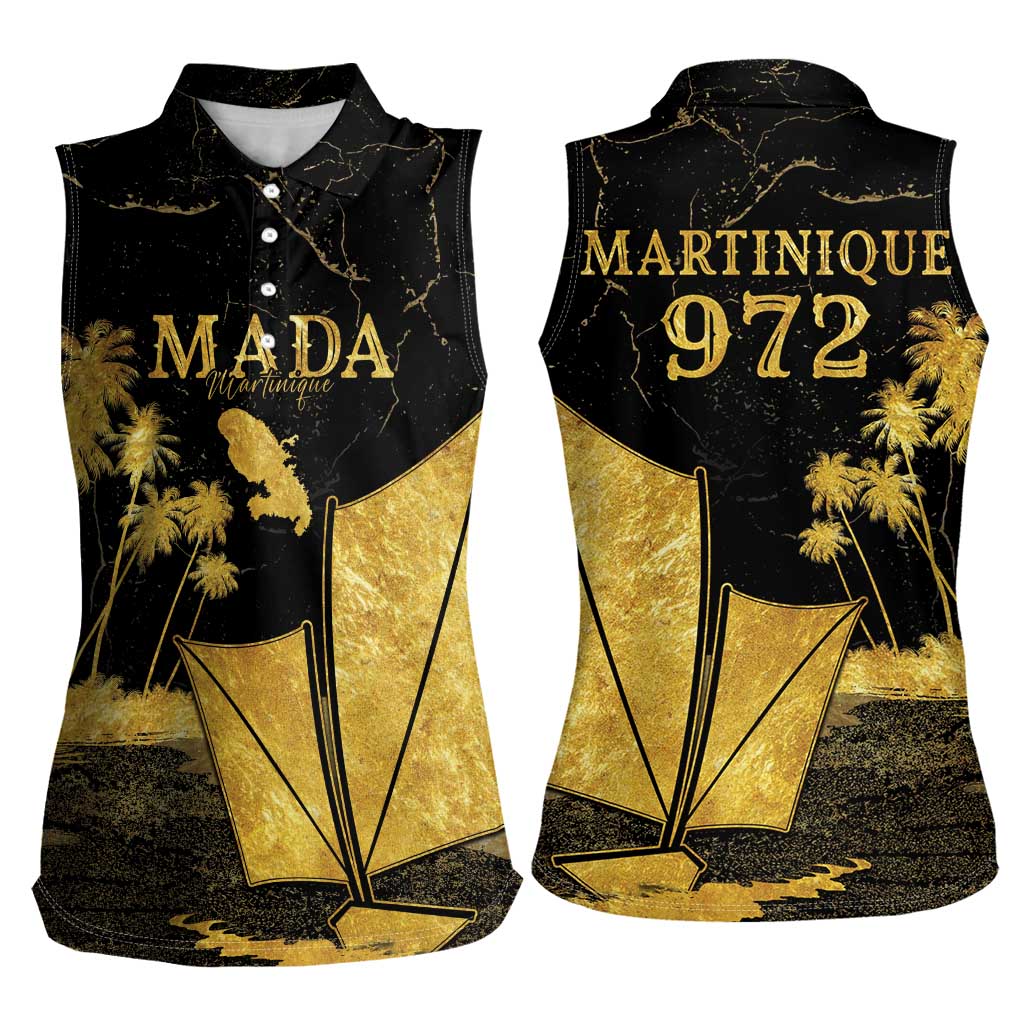 Mada Martinique Women Sleeveless Polo Shirt Martinique Yole Gold