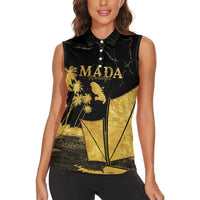 Mada Martinique Women Sleeveless Polo Shirt Martinique Yole Gold